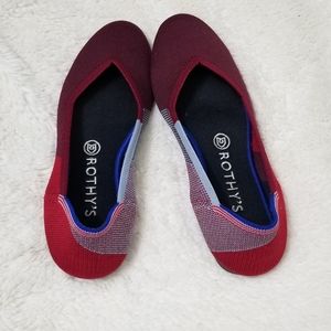 Rothy's Berry color block shoes